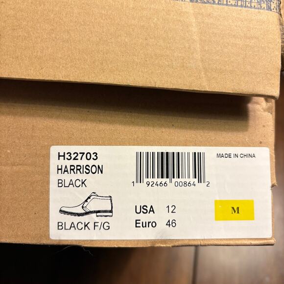 Born Harrison Dress Shoes 12 Black NWT Oxford Lace Up Leather Chukka Boot - Picture 5 of 10